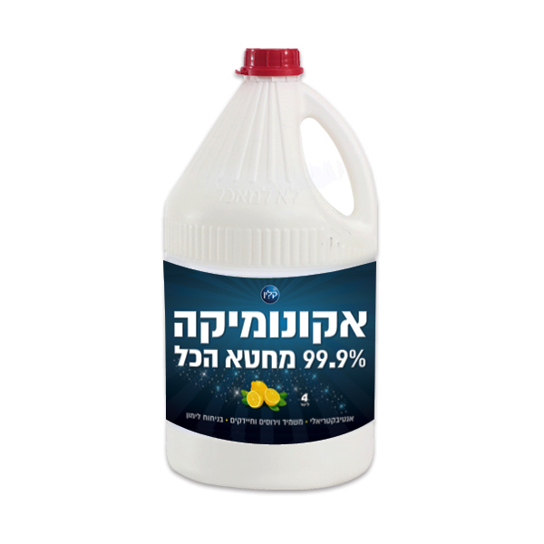 אקונומיקה מבושמת בניחוח לימון - 4 ליטר - קלין