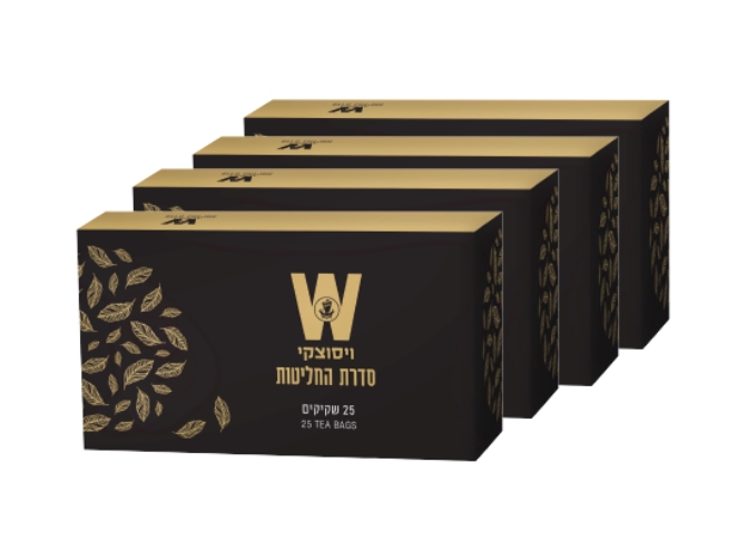 קרטון (4 יח' 100 שקיקים) תה מעורב - הסדרה התדמיתית של ויסוצקי