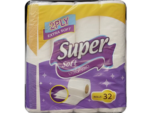 נייר טואלט 32 גלילים | 2PLY | רך במיוחד