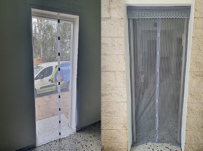 רשת נגד יתושים וזבובים לדלת