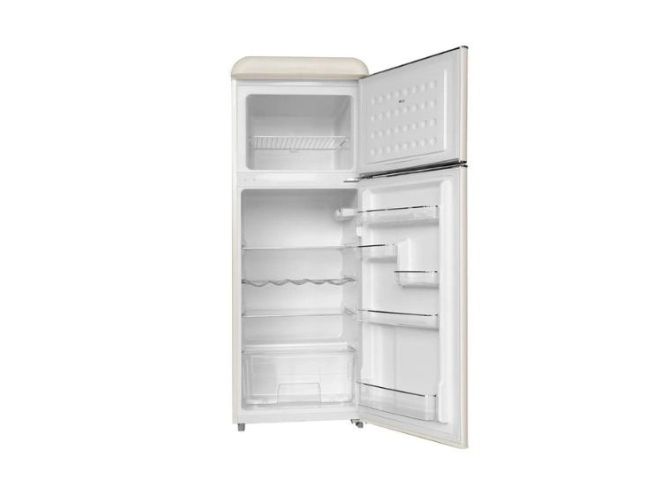 מקרר מקפיא עליון רטרו 210 פירלס BCD-210VX BLK שחור Peerless