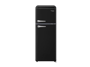 מקרר מקפיא עליון רטרו 210 פירלס BCD-210VX BLK שחור Peerless