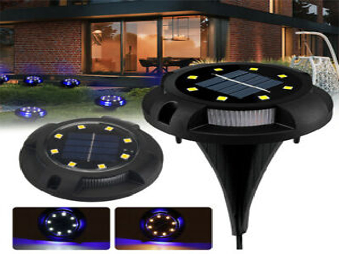 4 יחידות - מנורת מדרגות סולארית מחליף צבעים