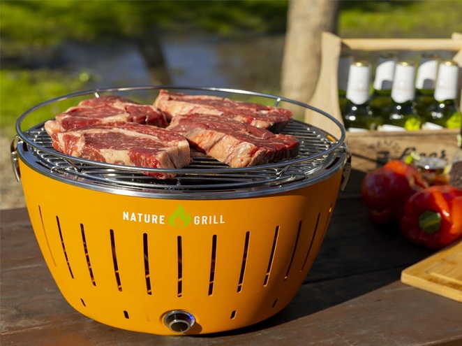 גריל נייד של NATURE GRILL כולל פחמים וג'ל